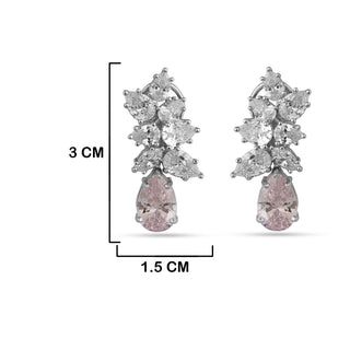 Khadeeja - Pink CZ Earrings