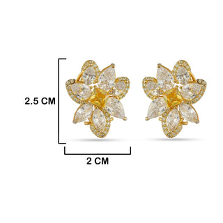 Eve -Yellow CZ Stud Earrings