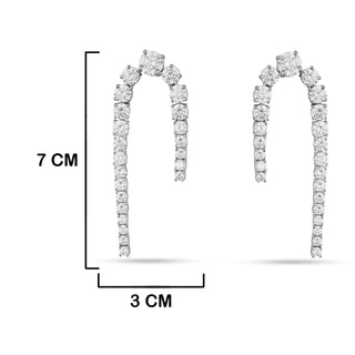 Jennifer Hudson in Clarise - CZ Dangler Earrings