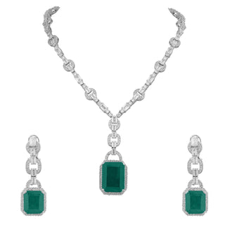 Iffat - Cubic zirconia necklace set