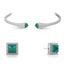 White CZ with Green Doublet