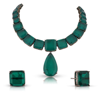 Green Doublet Necklace Set