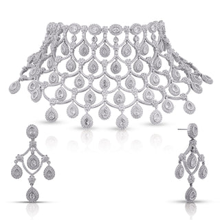 Heavy CZ Necklace Set