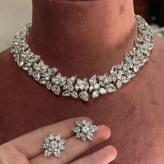 American Diamond CZ Necklace Set