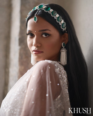 Ghadah - American diamond Maang tikka