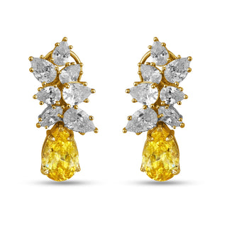 Khadeeja - Yellow CZ Earrings