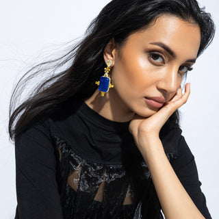 Daniella - Blue Doublet Earrings