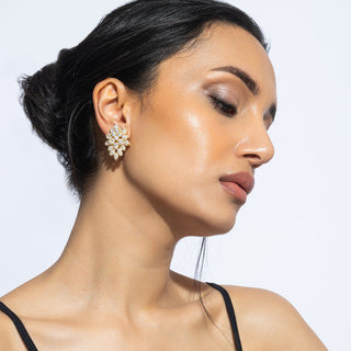 Emerson - Gold CZ Stud Earrings