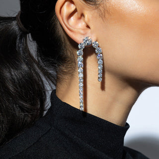 Jennifer Hudson in Clarise - CZ Dangler Earrings