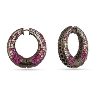 Atika - Green CZ Hoop Earrings