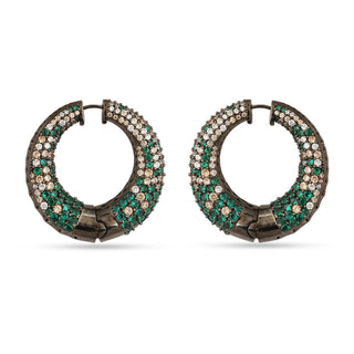 Atika - Green CZ Hoop Earrings