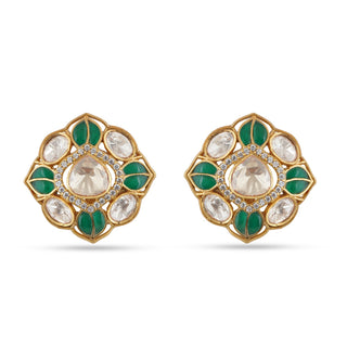 Polki Emerald Earrings