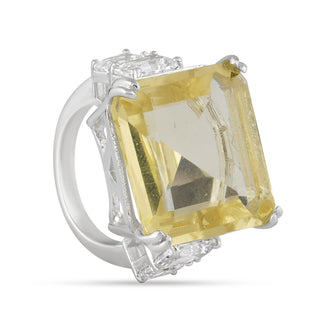 Yellow Stone CZ Ring