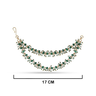 Jianna - Kundan Green Bead Earring Sahara