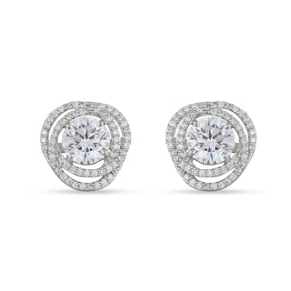 Cubic Zirconia Solitaire Earrings