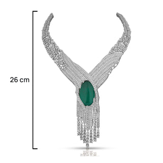 Statement Emerald Necklace Set