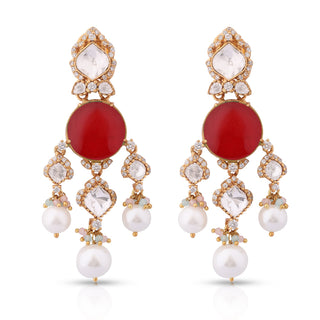 Eira - Red Doublet Necklace Set