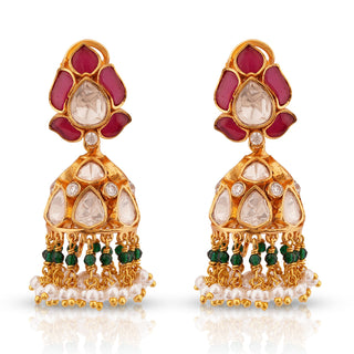 Feryal - Polki Jhumki Earrings