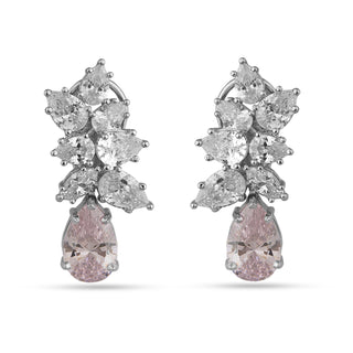 Khadeeja - Pink CZ Earrings