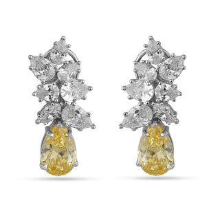 Khadeeja - Yellow CZ Earrings