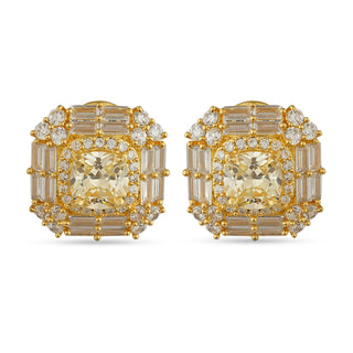 Grace- Gold Plated CZ Stud Earrings