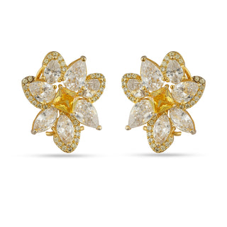 Eve -Yellow CZ Stud Earrings