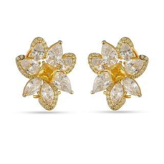 Eve -Yellow CZ Stud Earrings