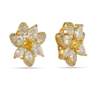 Eve -Yellow CZ Stud Earrings