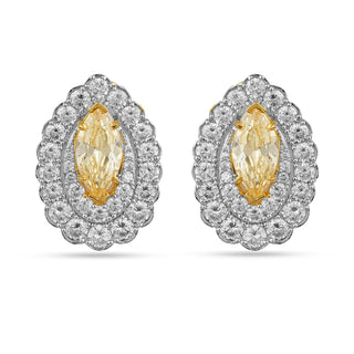 Desiree - Yellow CZ Stud Earrings