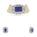 Tanzanite Blue with Silver Finish