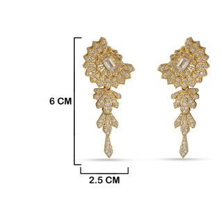 Maisha - Gold Plated Cubic Zirconia Earrings