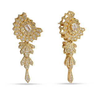 Maisha - Gold Plated Cubic Zirconia Earrings