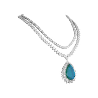 Laiba - Sea Blue Stone Necklace Set