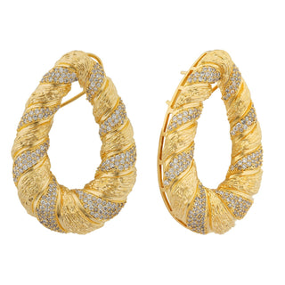 Sienna - Golden Cubic Zirconia Hoop Earrings