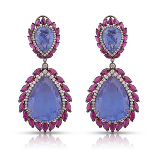 Lacey - Blue Doublet Earrings