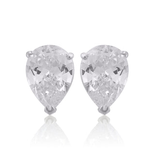 Mira Pear Solitaire Studs