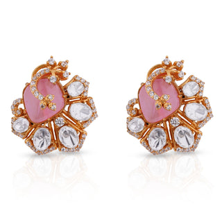 Akriti - Emerald Green Peacock Royale Studs