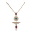 Tourmaline Pink & Green In Gold Plating