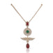 Tourmaline Pink & Green In Gold Plating