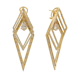 Zahra - CZ Dangler Earrings