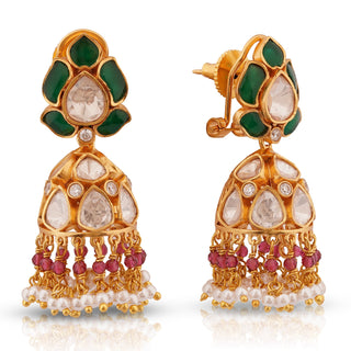 Feryal - Polki Jhumki Earrings