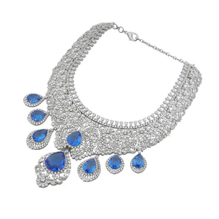 Alya - Blue Stone Necklace Set