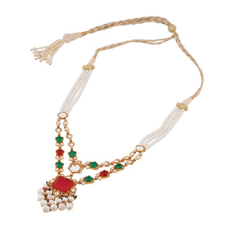 Roshni - Polki Red Doublet Necklace