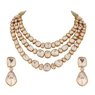 Rania - Multi Layered Polki Necklace Set