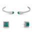 White CZ with Green Doublet