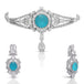 Paraiba Blue in White Plating