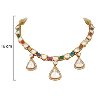 Samaira - Polki and Multi-Colour Stone Necklace Set