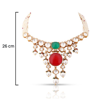 Eira - Red Doublet Necklace Set