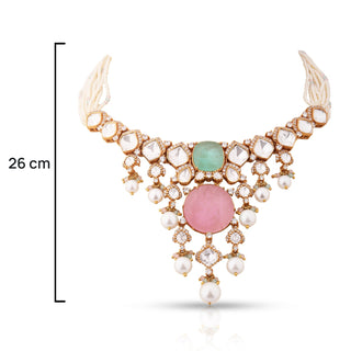 Eira - Pink Doublet Necklace Set