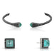 Black CZ with Sea Blue Doublet